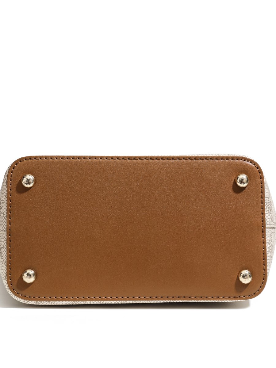 Beige Monogram Shoulder Bag