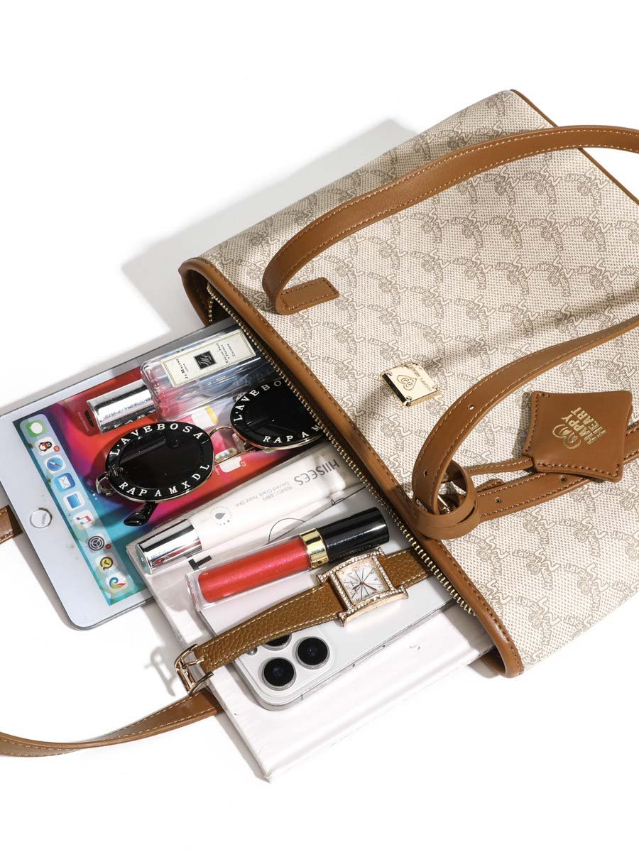 Beige Monogram Shoulder Bag