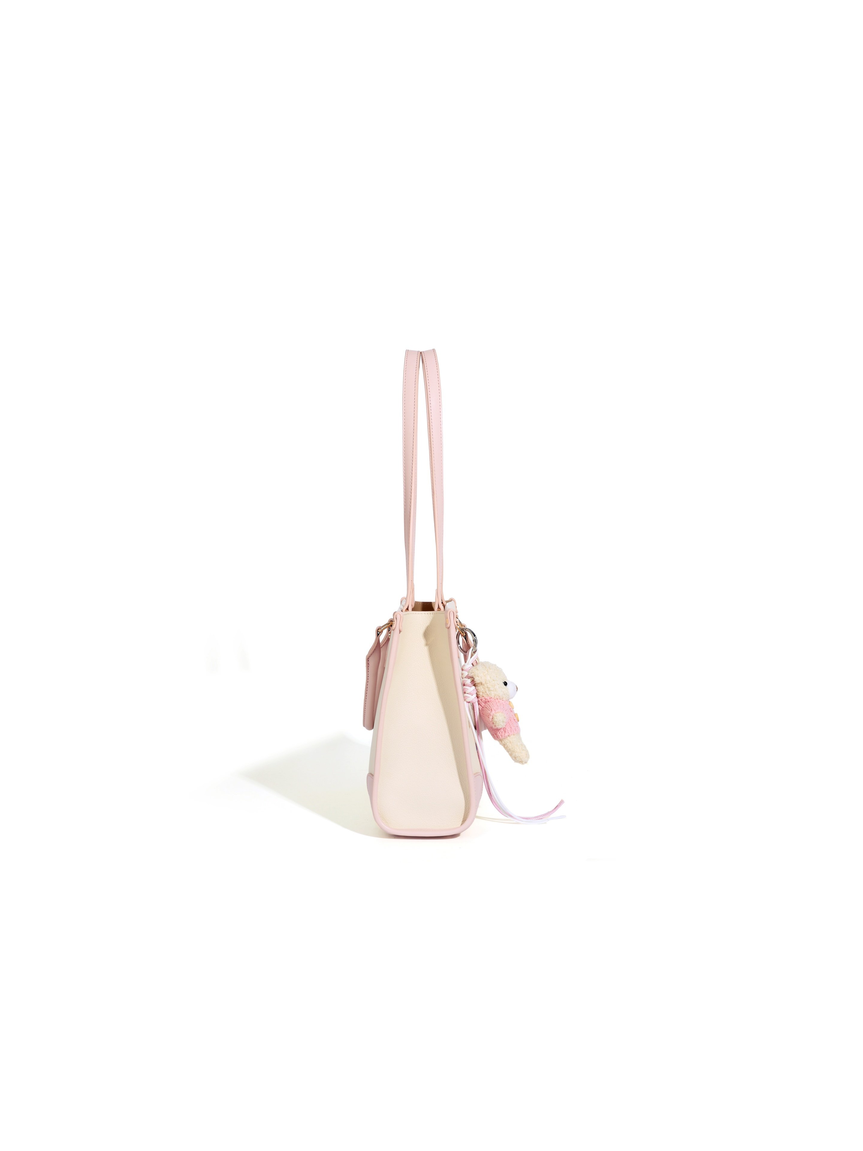 Multi-Color Shoulder Bag with Cute Charm
