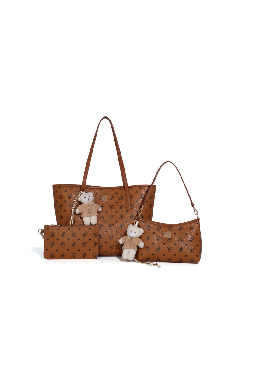 Printed 3-Piece Tote Bag Set