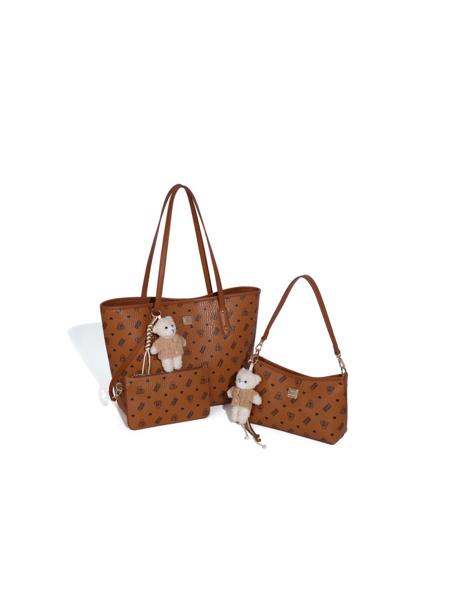 Printed 3-Piece Tote Bag Set
