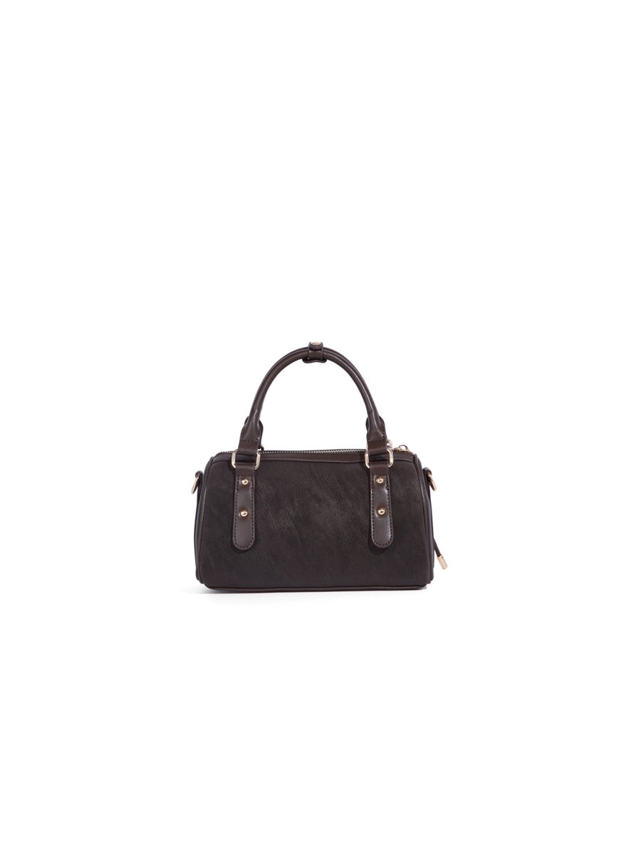 Coffee Brown Plain Crossbody Bag