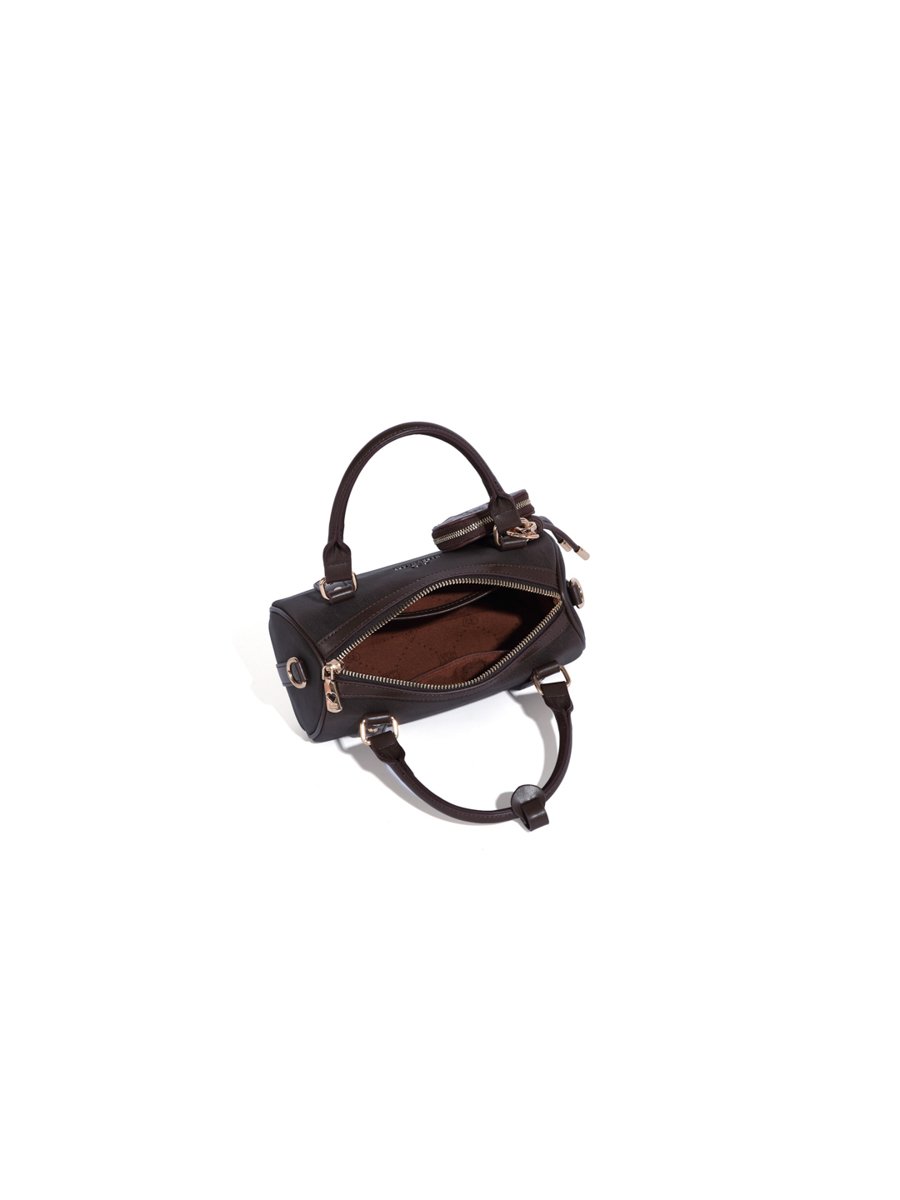 Coffee Brown Plain Crossbody Bag