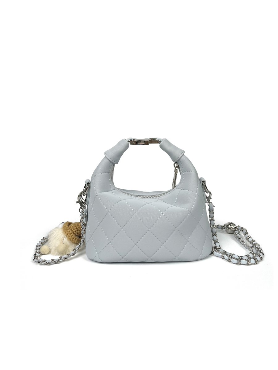 Quilted Crossbody Bag with Charm