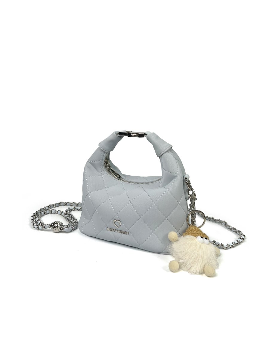 Quilted Crossbody Bag with Charm