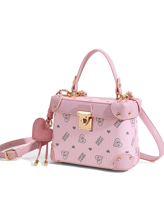 Pink Happy Heart Crossbody Bag