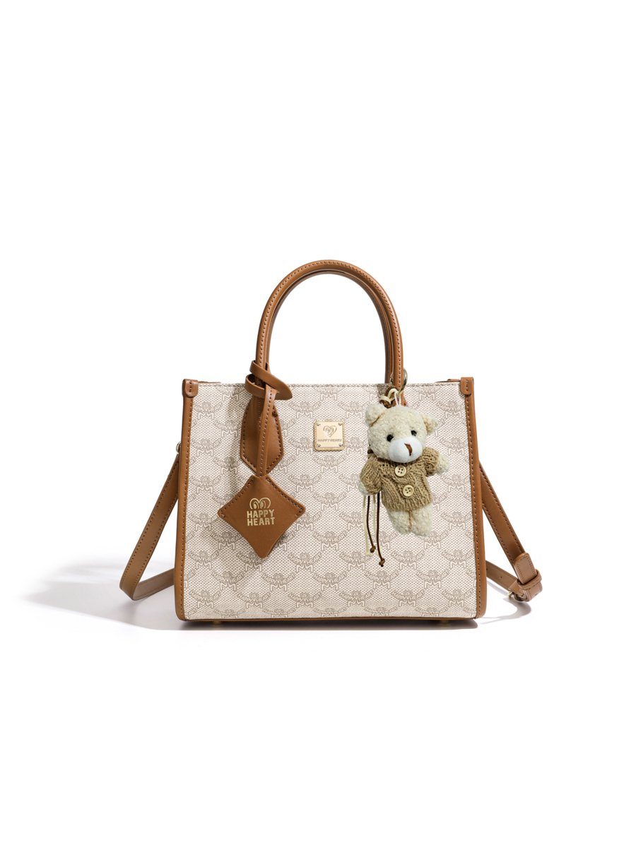 Beige Monogram Crossbody Bag