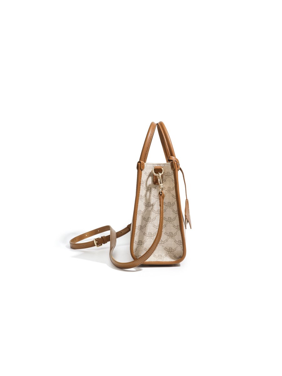 Beige Monogram Crossbody Bag