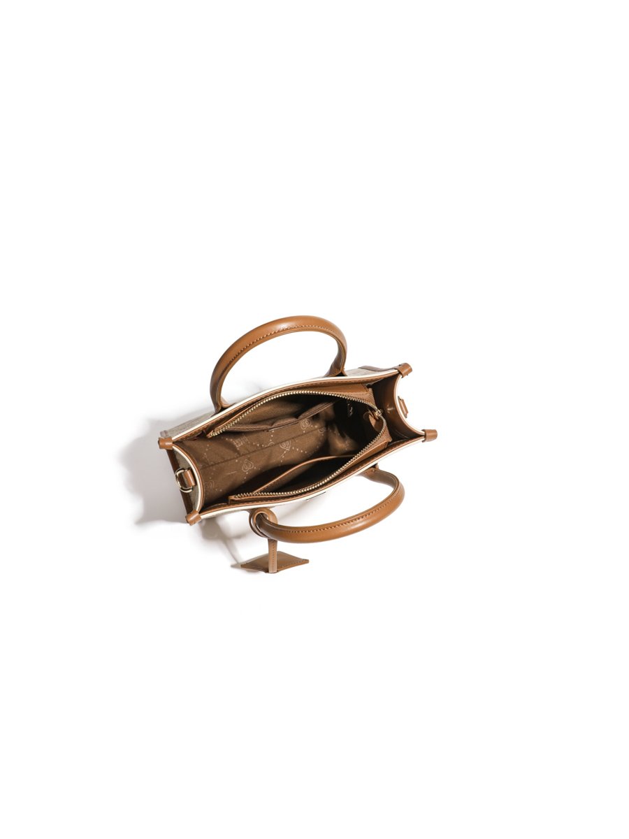 Beige Monogram Crossbody Bag