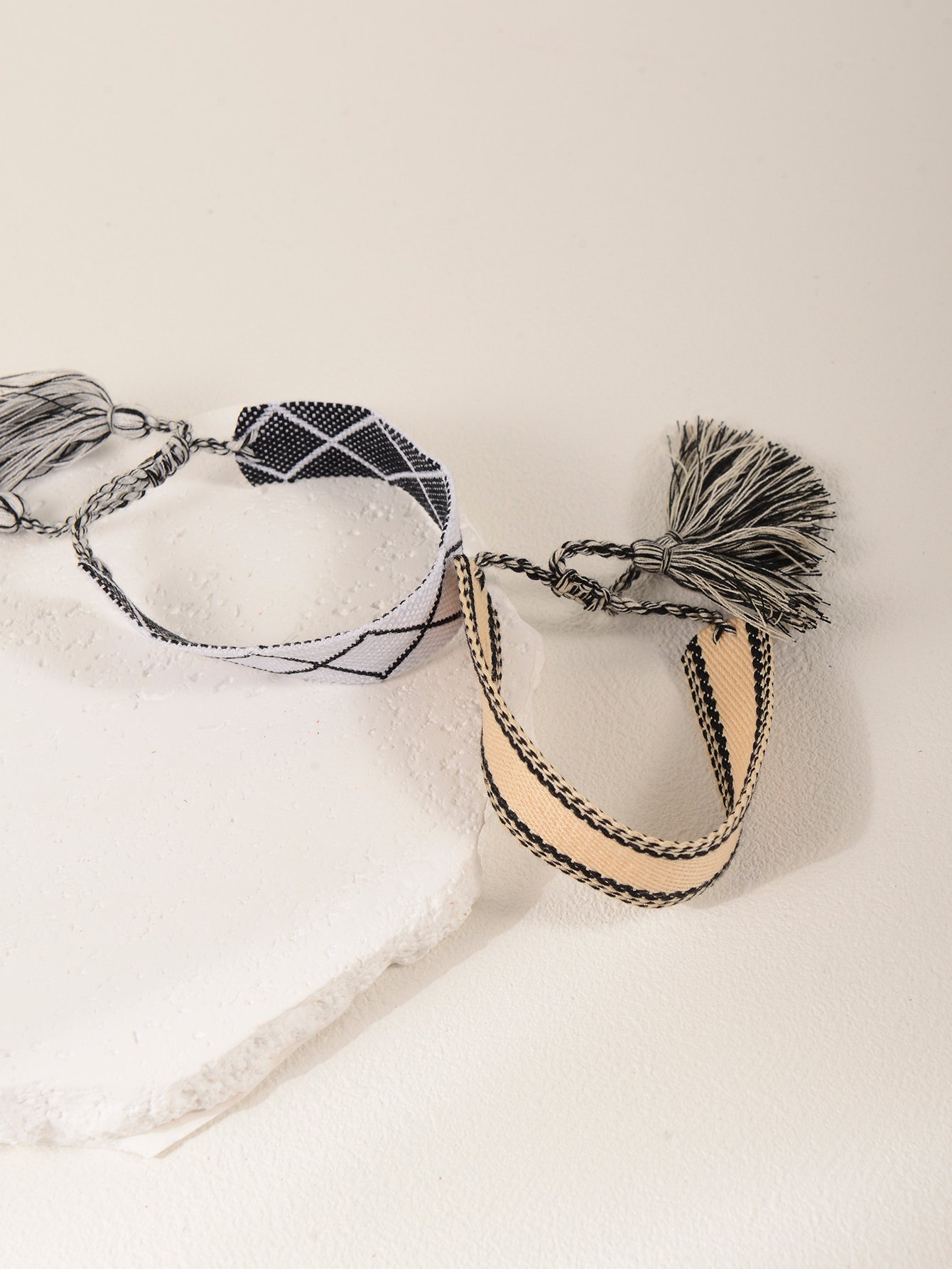 Tassel Bangle Bracelets Set - 2-Pack