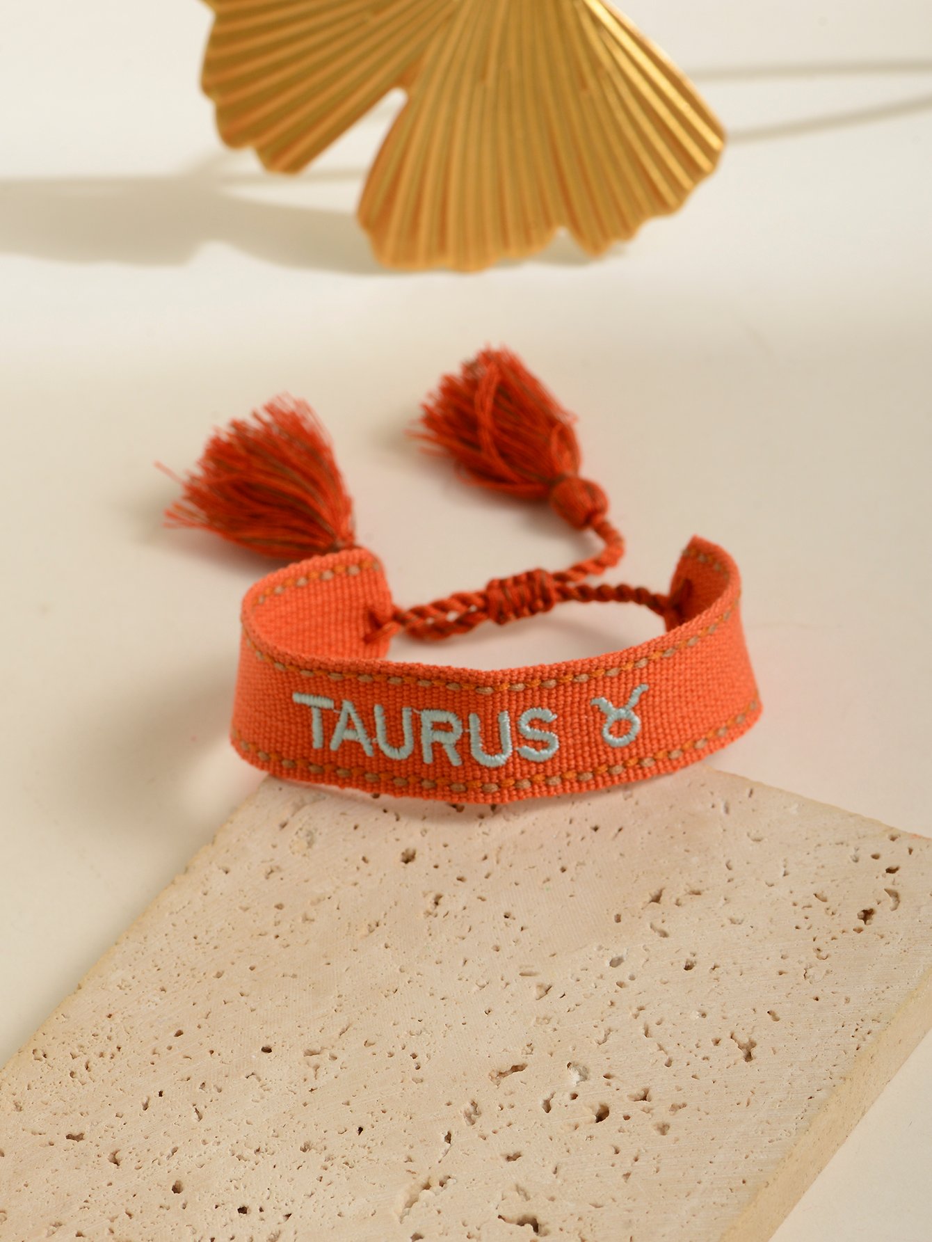 Taurus Zodiac Embroidered Bracelet