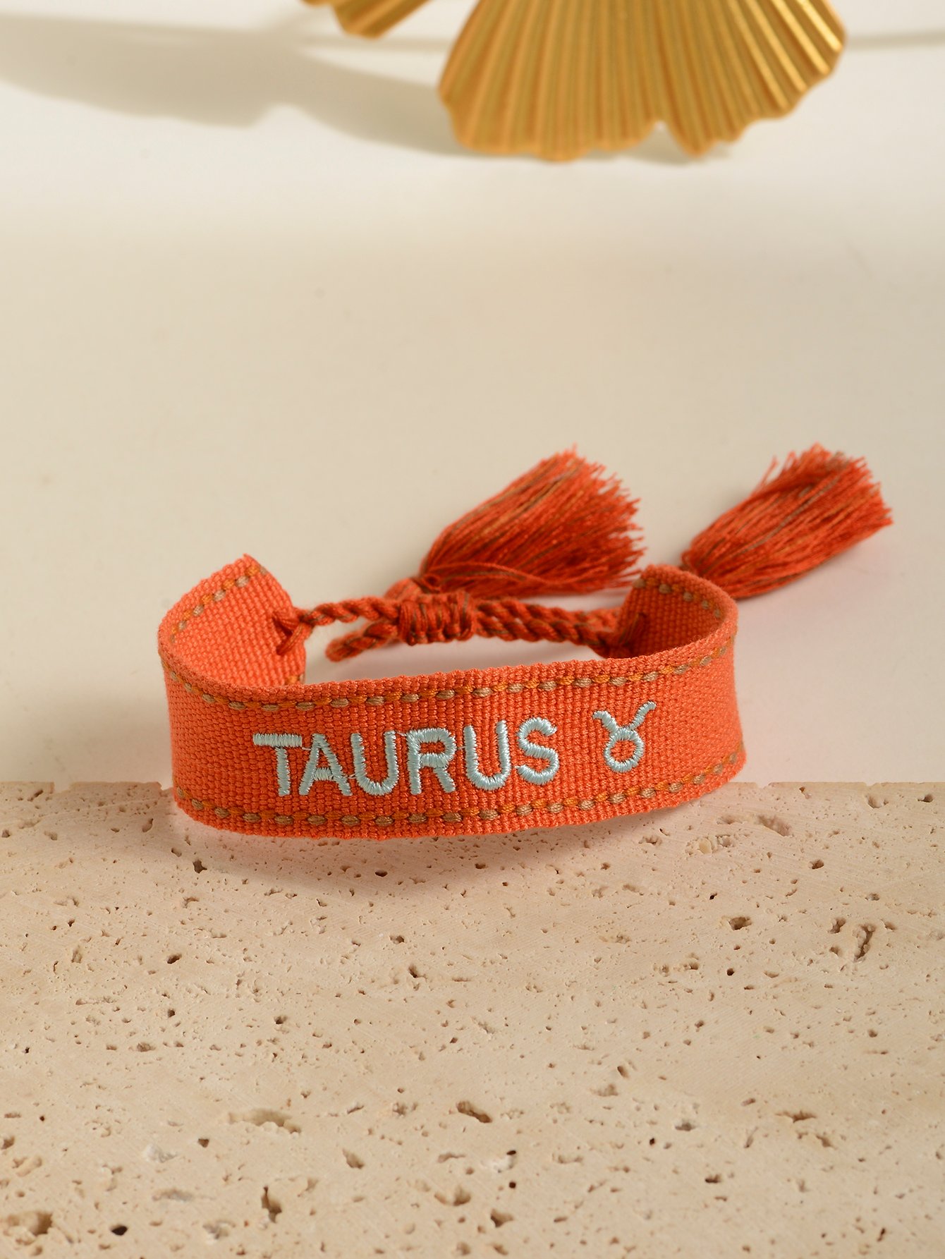 Taurus Zodiac Embroidered Bracelet