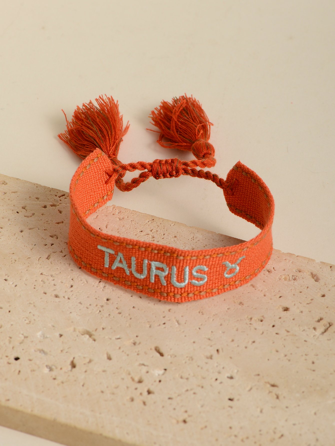 Taurus Zodiac Embroidered Bracelet