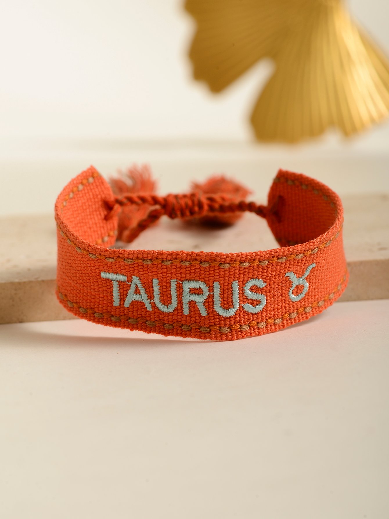 Taurus Zodiac Embroidered Bracelet
