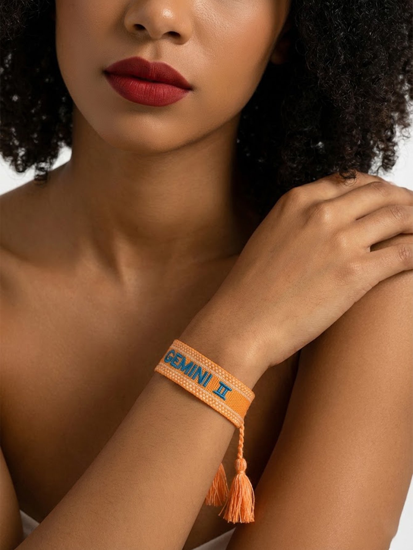 Gemini Zodiac Embroidered Bracelet