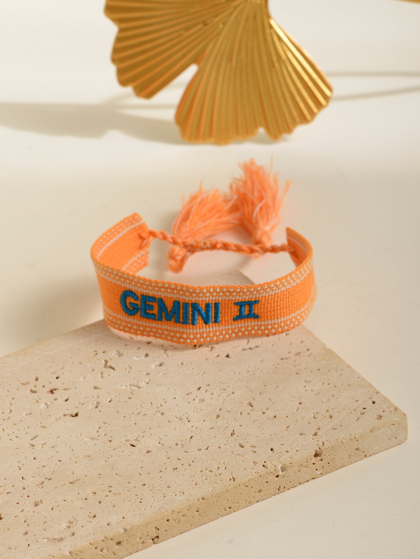 Gemini Zodiac Embroidered Bracelet