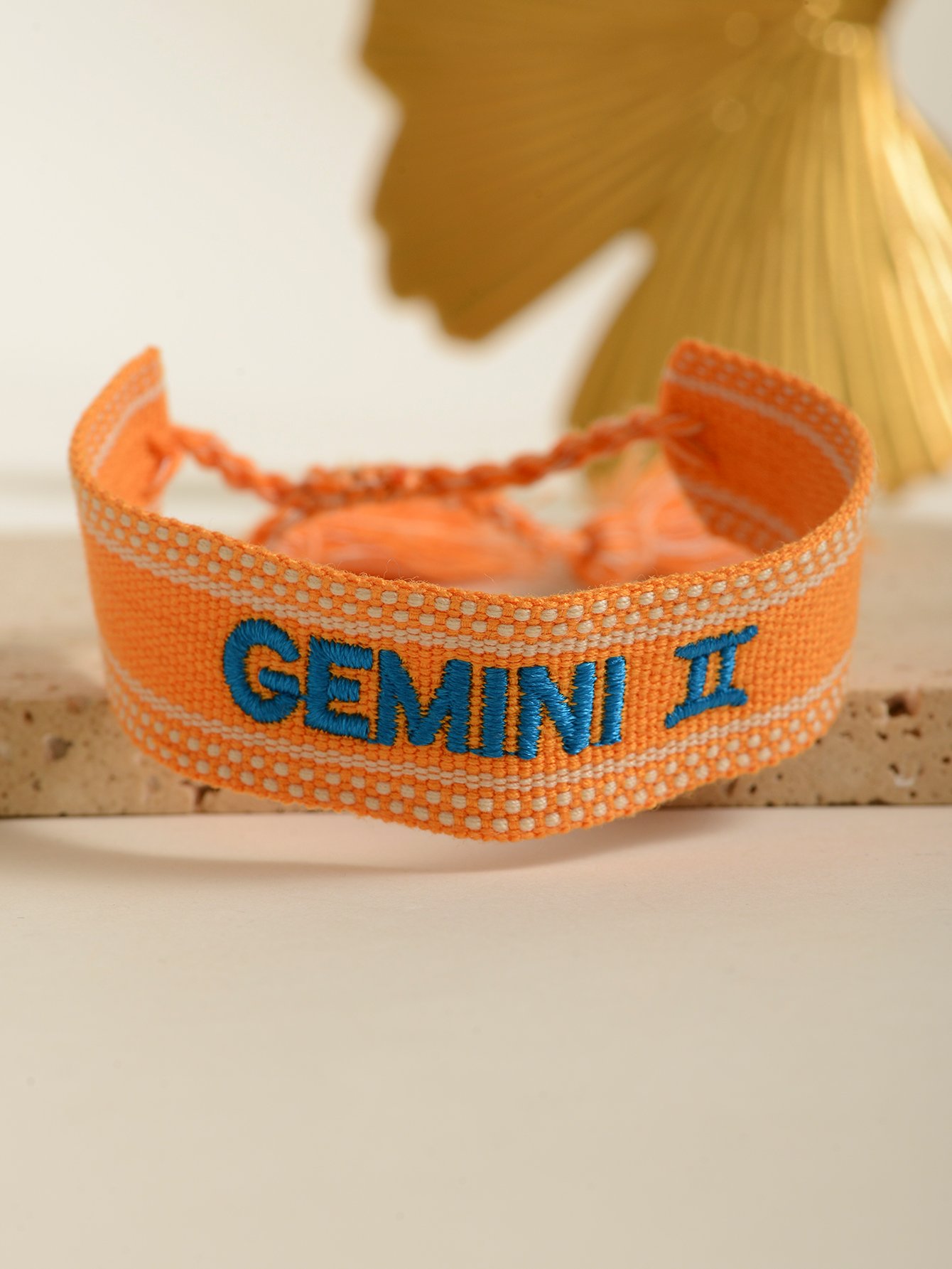 Gemini Zodiac Embroidered Bracelet
