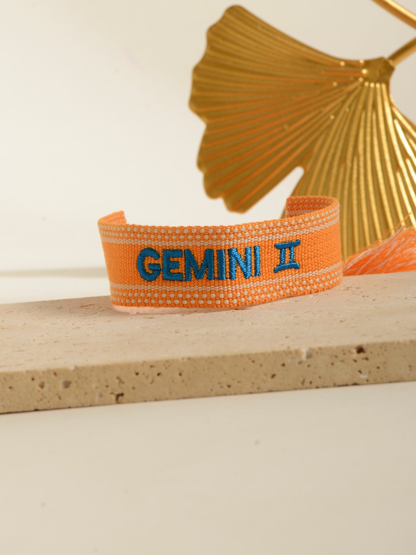 Gemini Zodiac Embroidered Bracelet