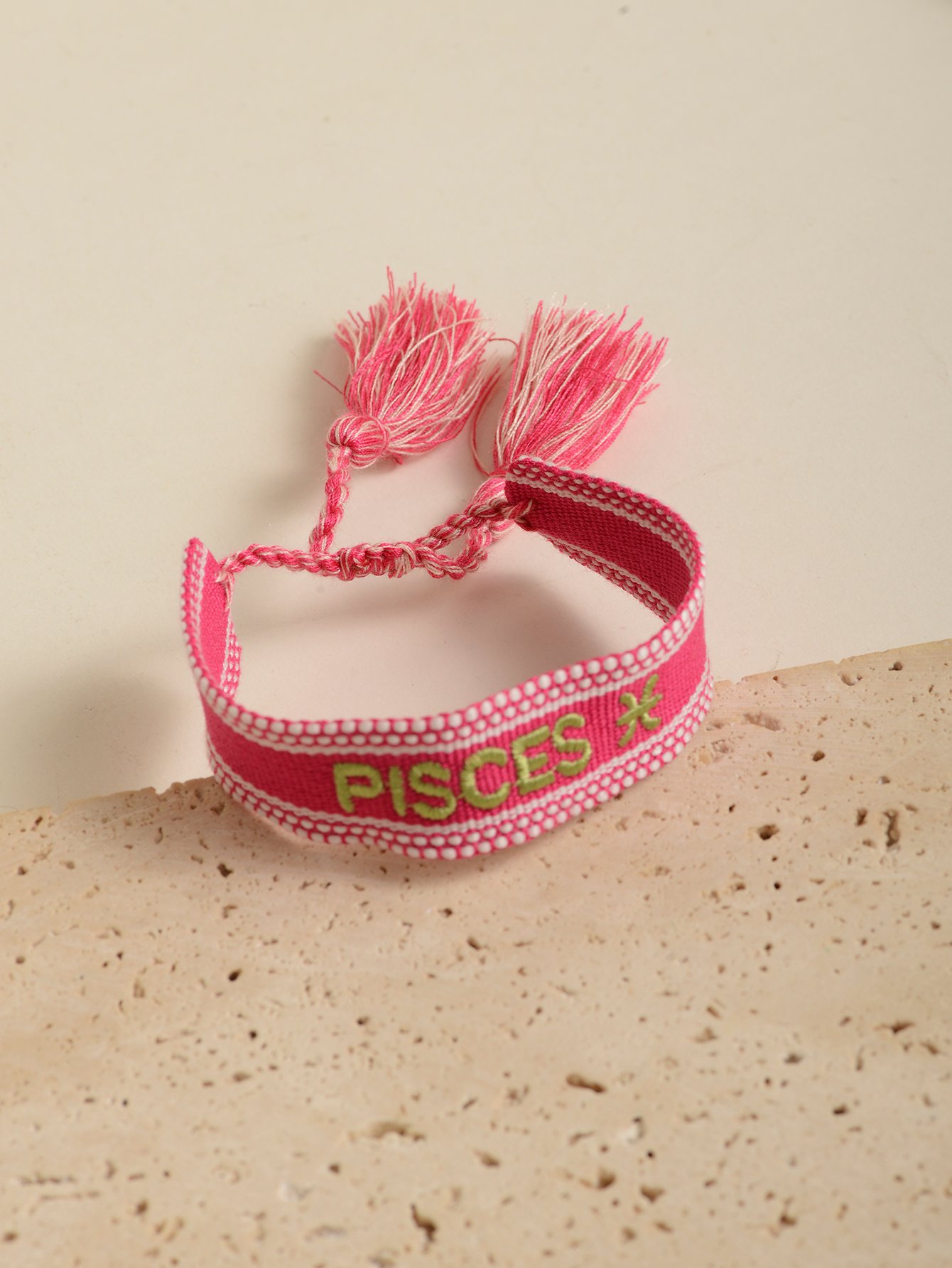 Embroidered Pisces Constellation Bracelet
