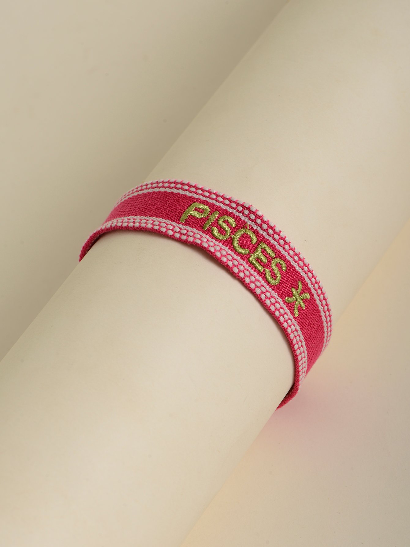 Embroidered Pisces Constellation Bracelet