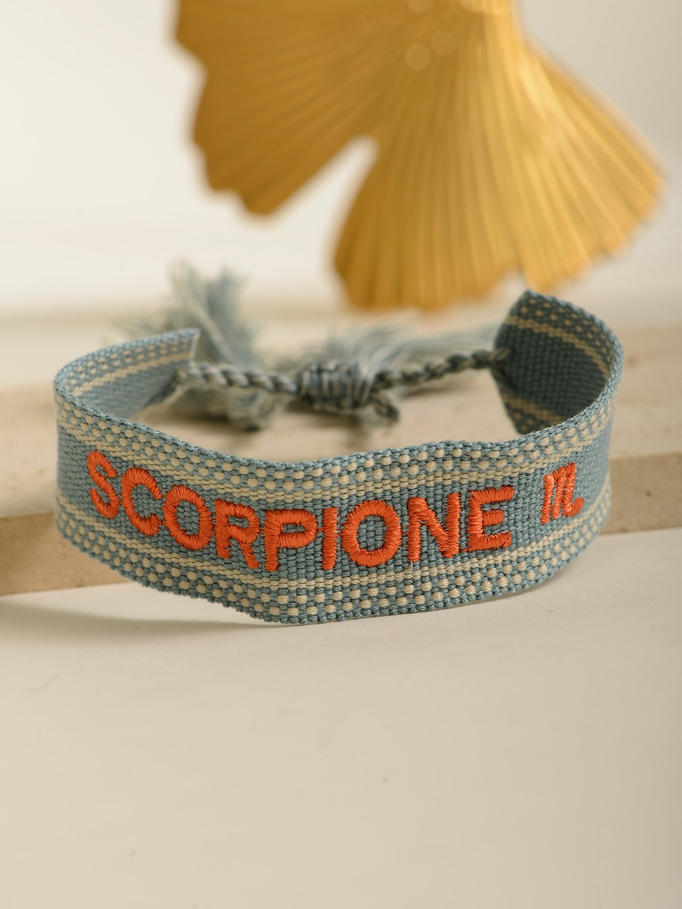 Embroidered Constellation Bangle Bracelet