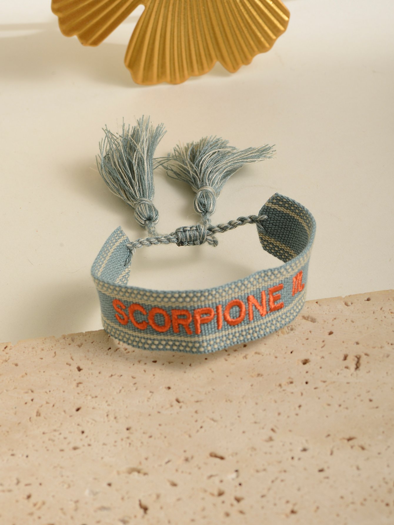 Embroidered Constellation Bangle Bracelet