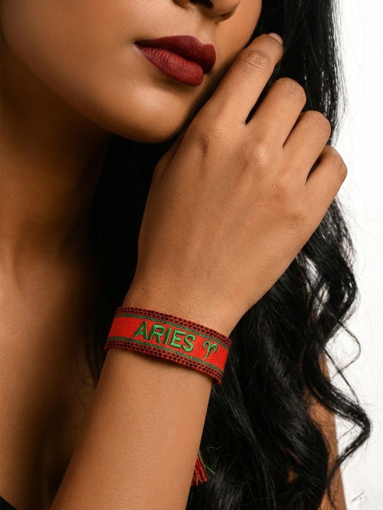Aries Embroidered Bracelet