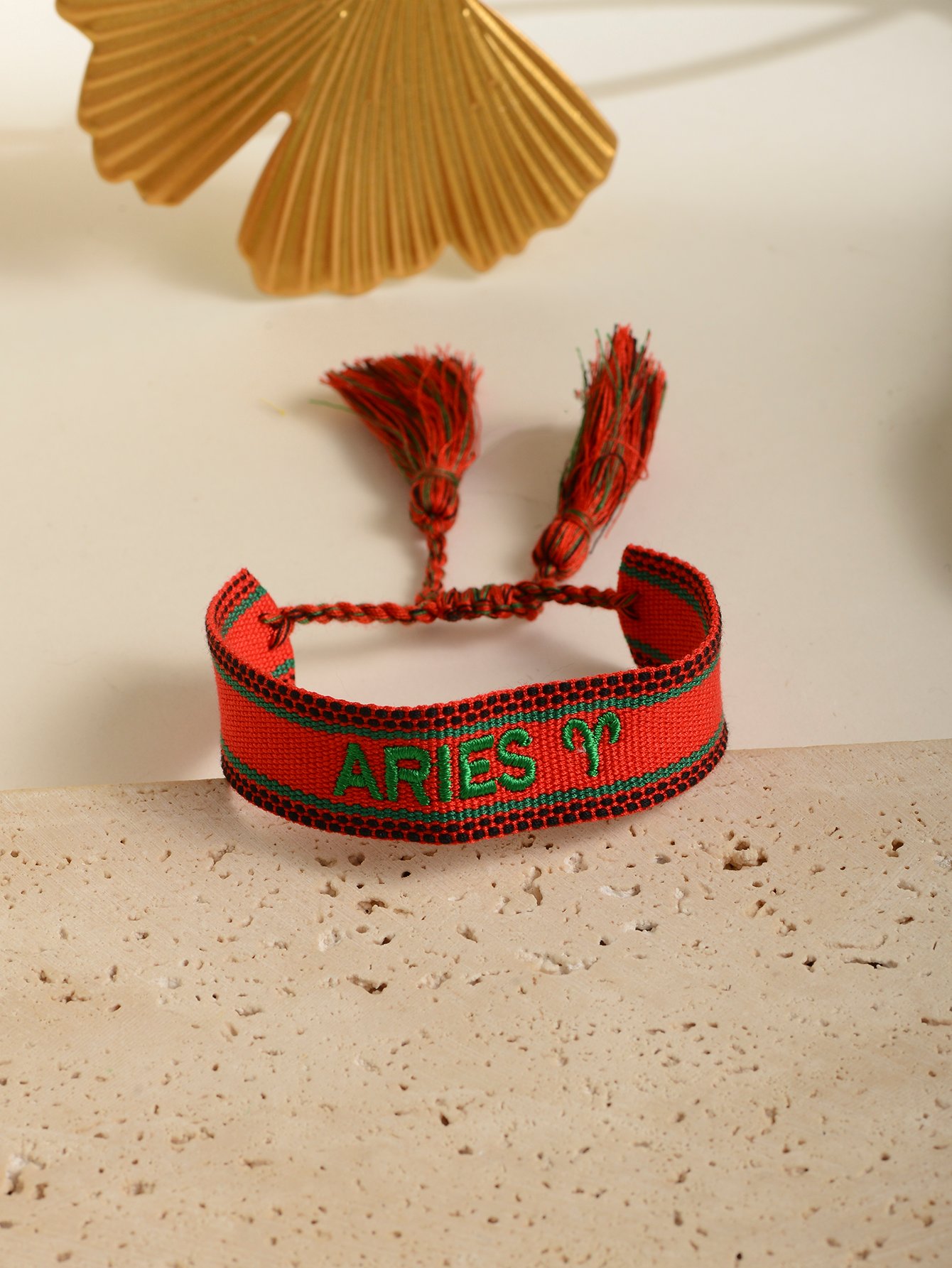 Aries Embroidered Bracelet