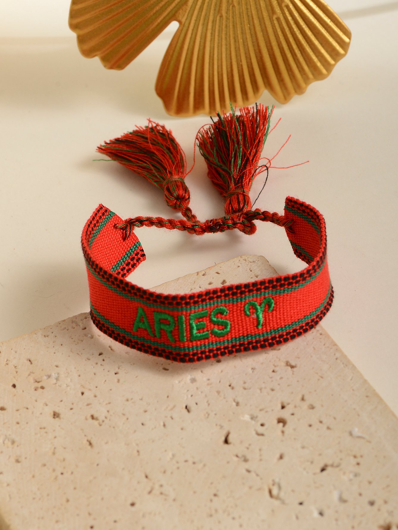 Aries Embroidered Bracelet