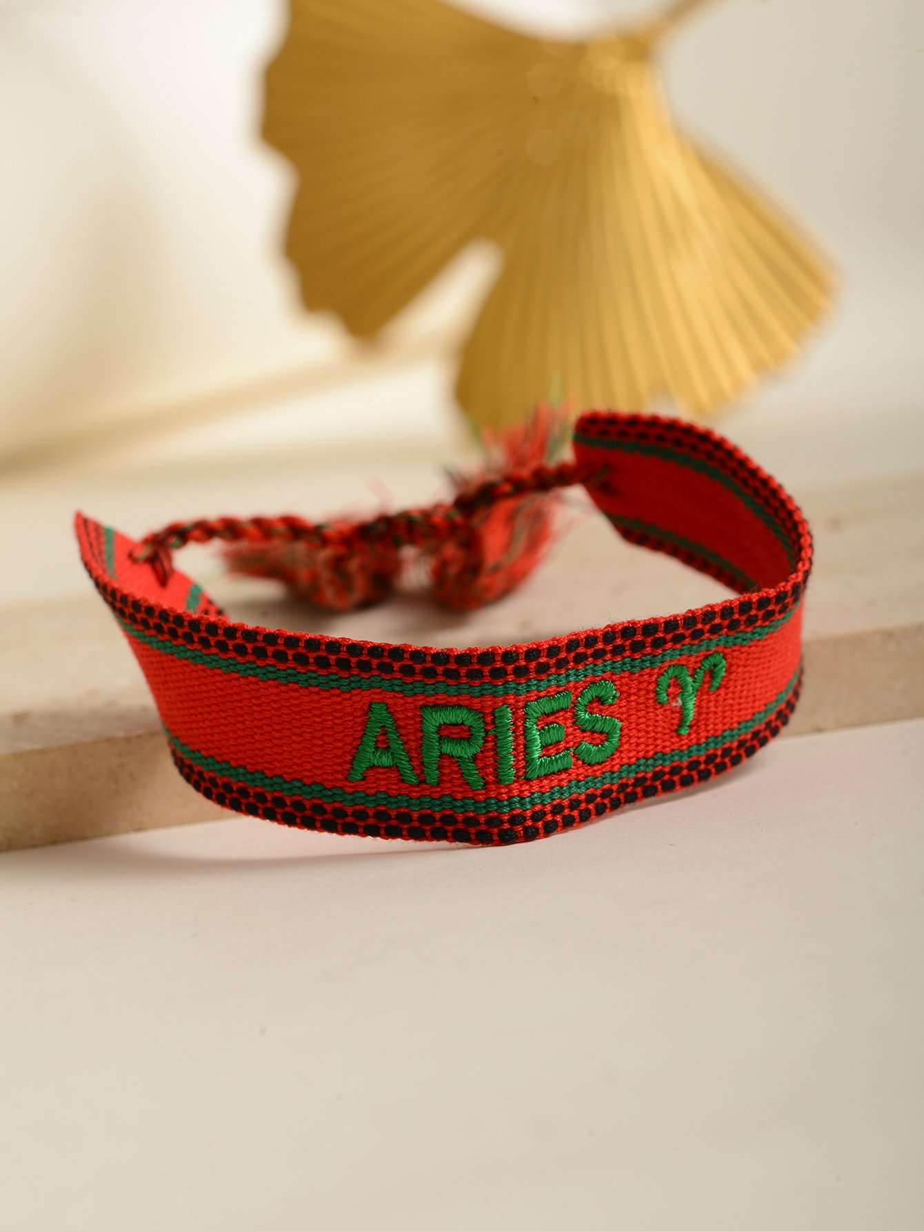 Aries Embroidered Bracelet
