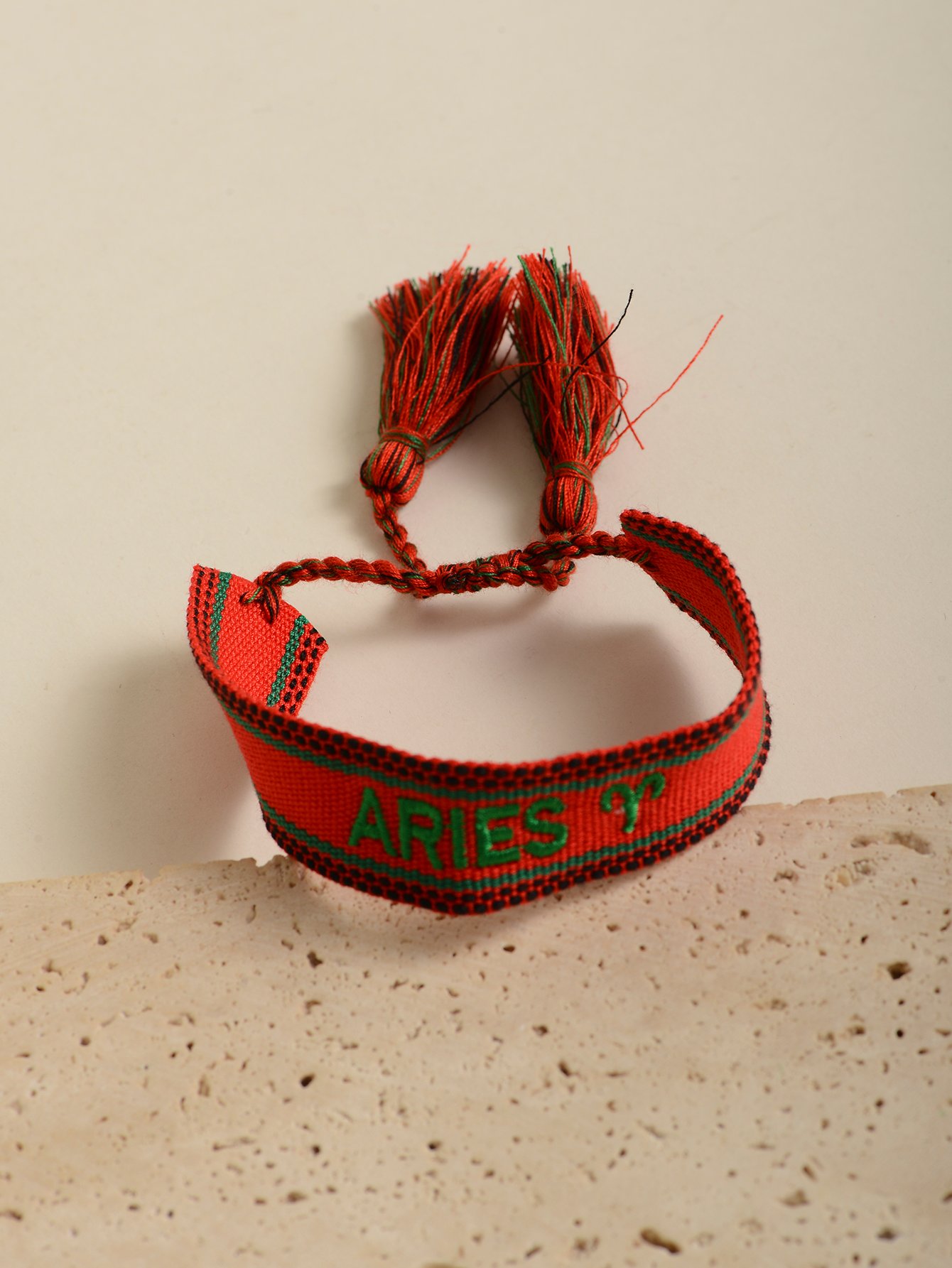 Aries Embroidered Bracelet