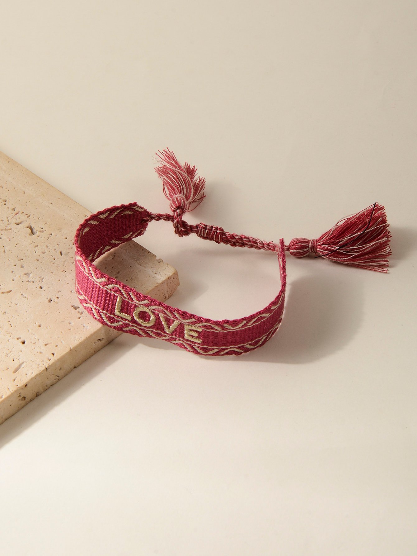 Embroidered LOVE Bracelet