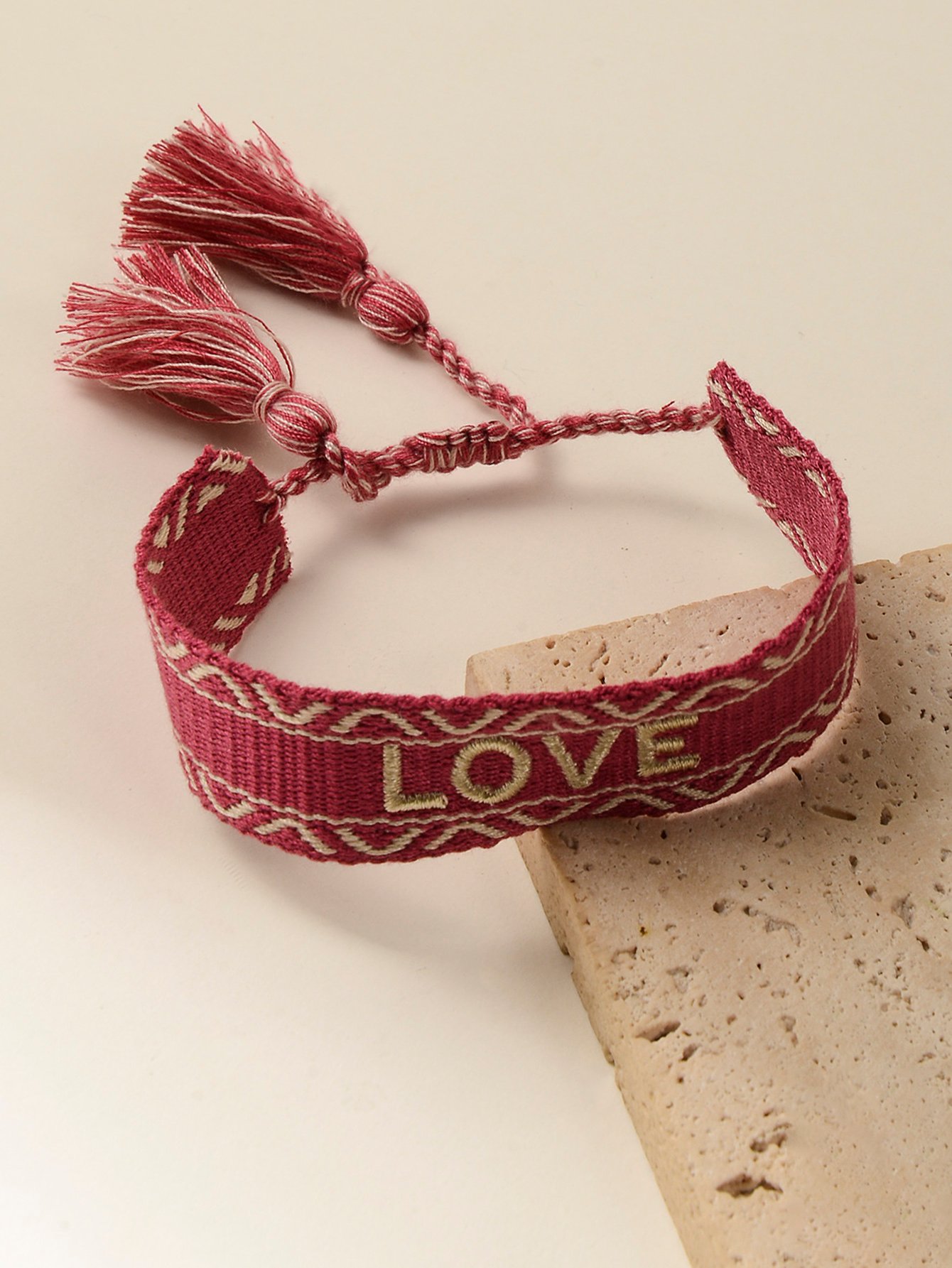 Embroidered LOVE Bracelet