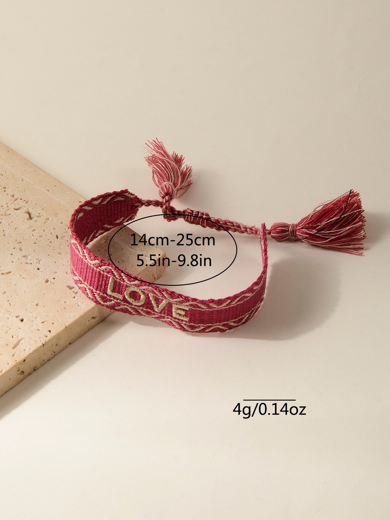 Embroidered LOVE Bracelet