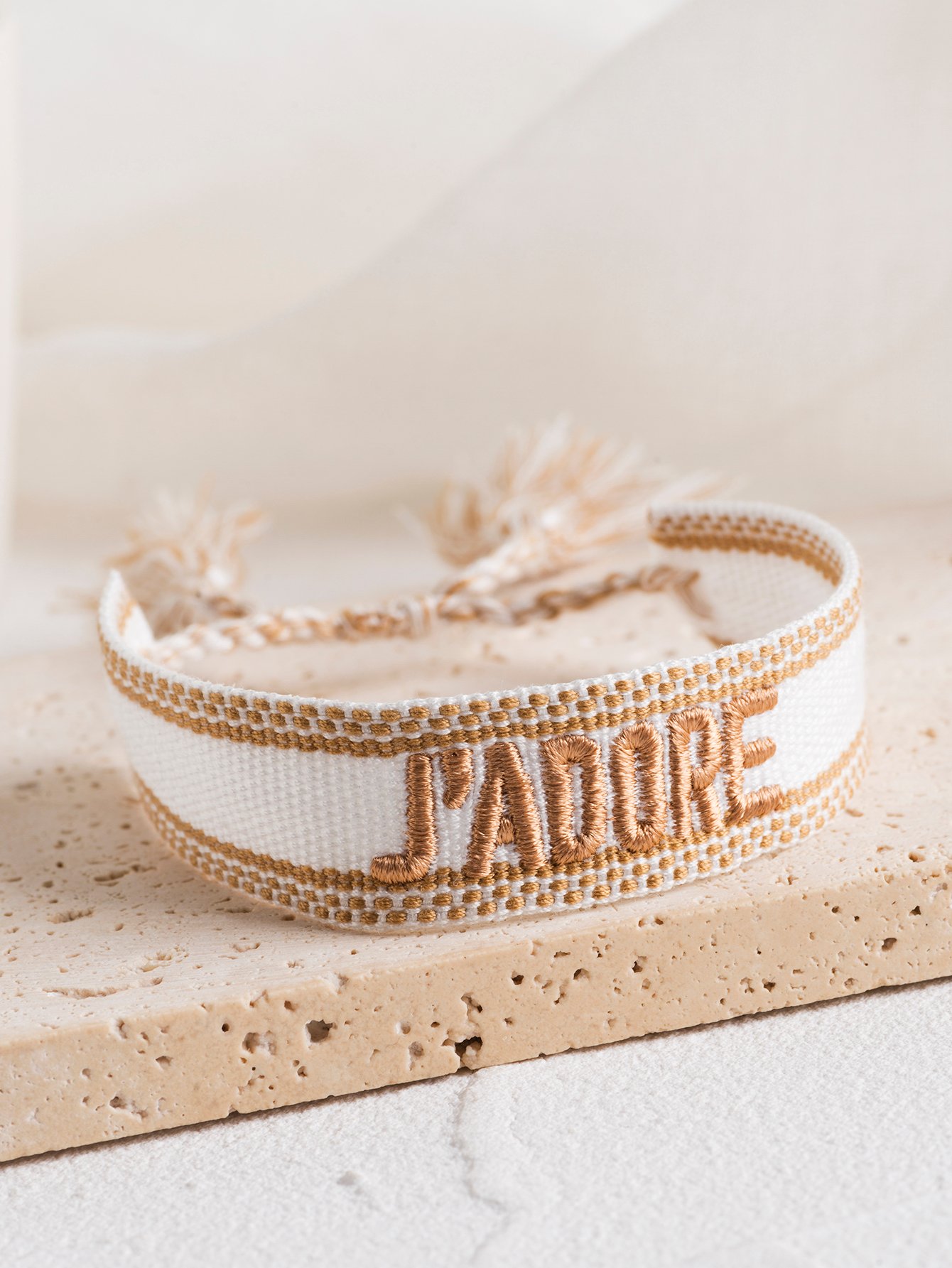 Jadore Embroidered Stretch Bracelet