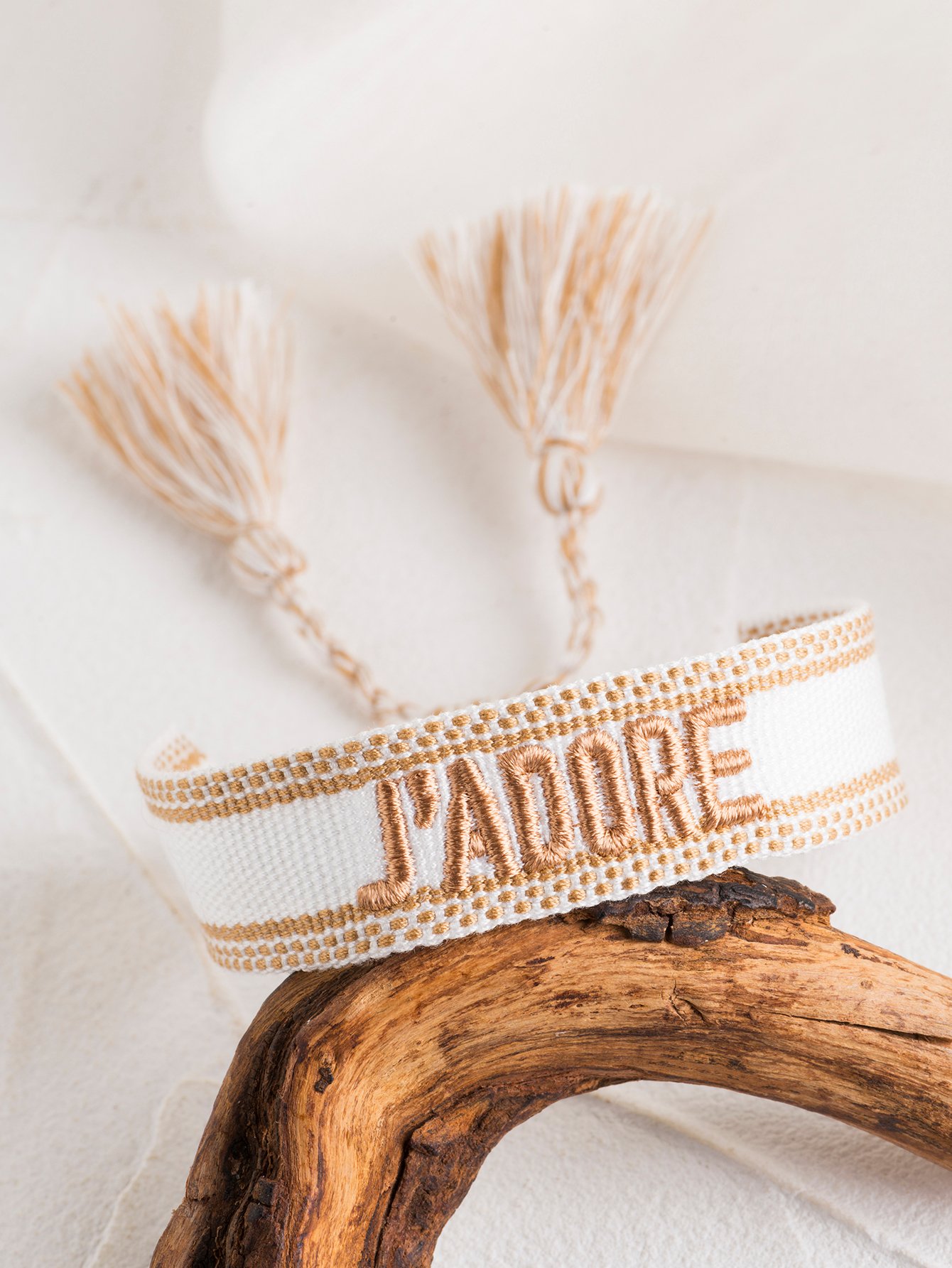 Jadore Embroidered Stretch Bracelet