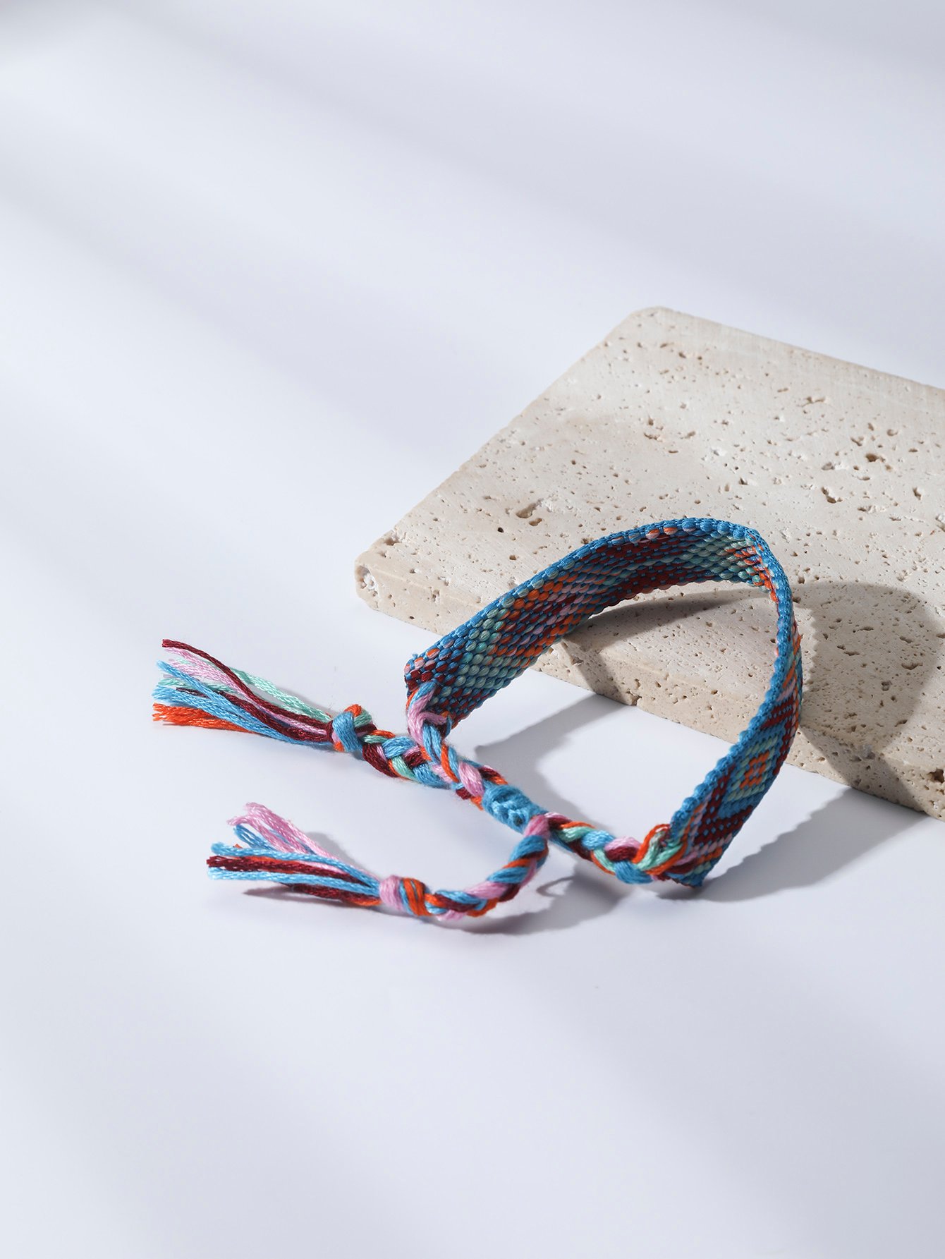 Embellished Pattern Woven Bracelet