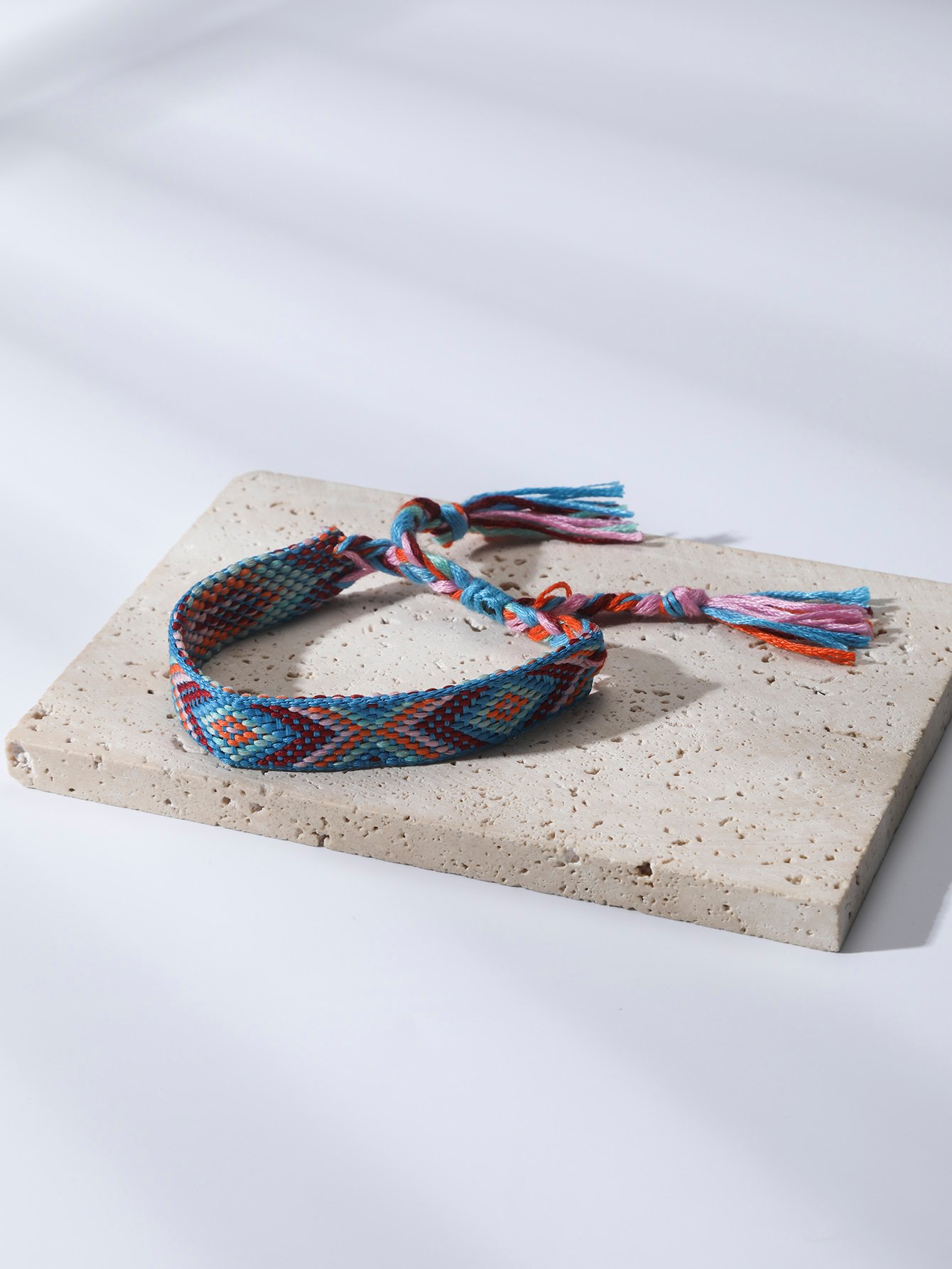Embellished Pattern Woven Bracelet