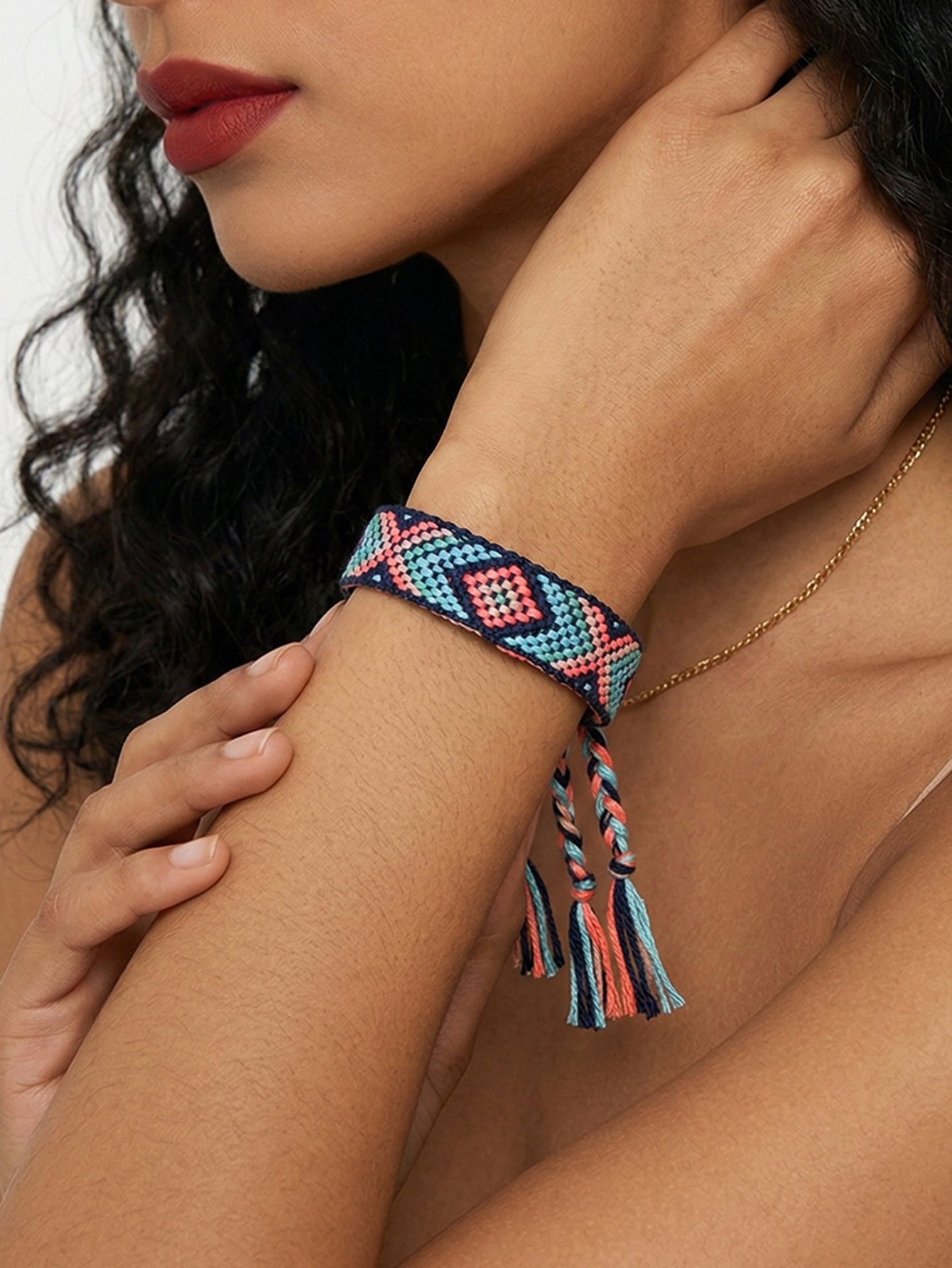 Geometric Woven Friendship Bracelet
