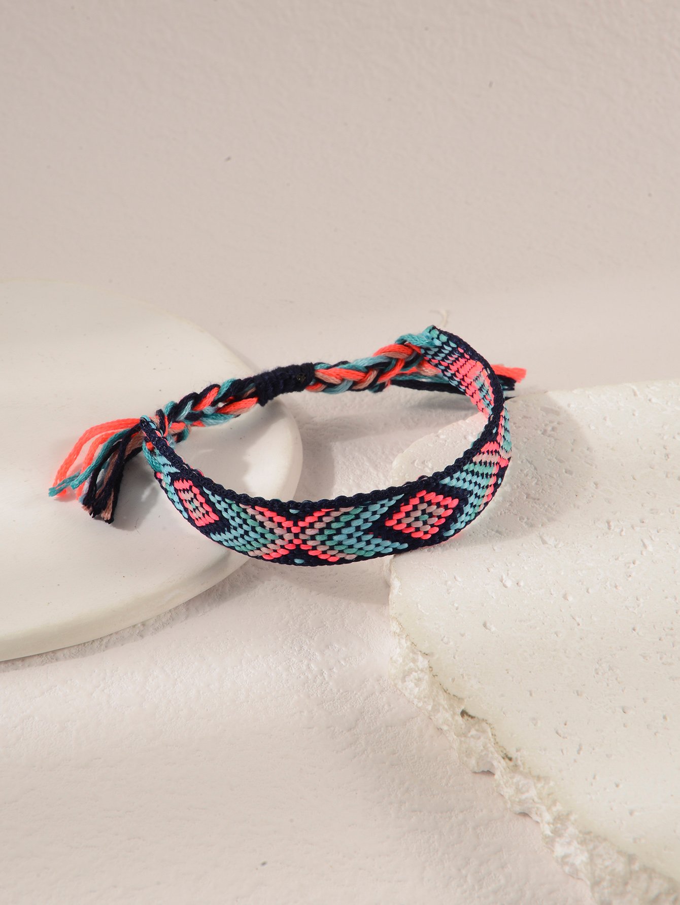 Geometric Woven Friendship Bracelet