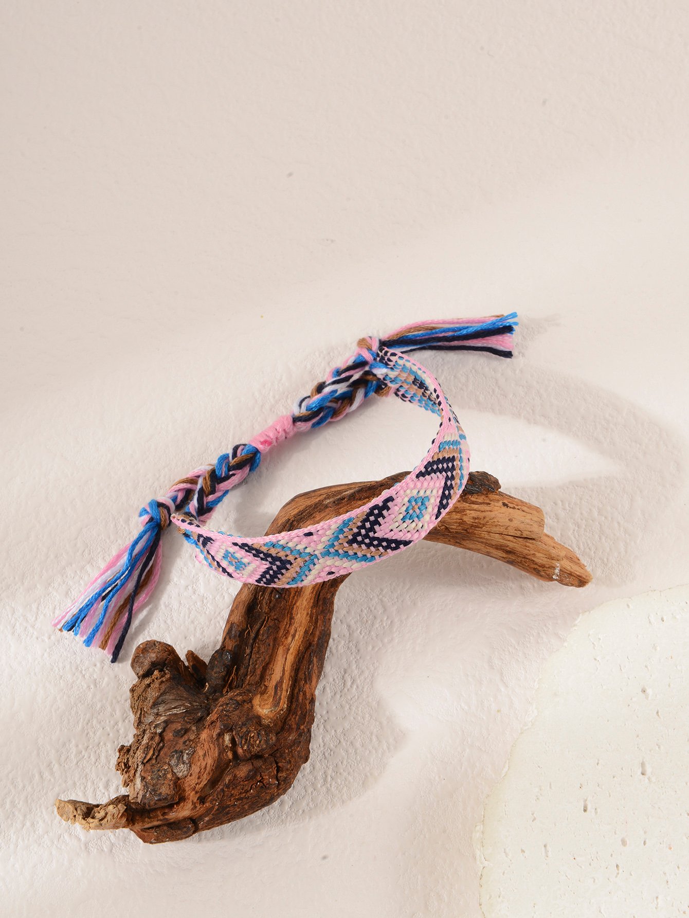 Multi-Color Embellished Pattern Woven Friendship Bracelet