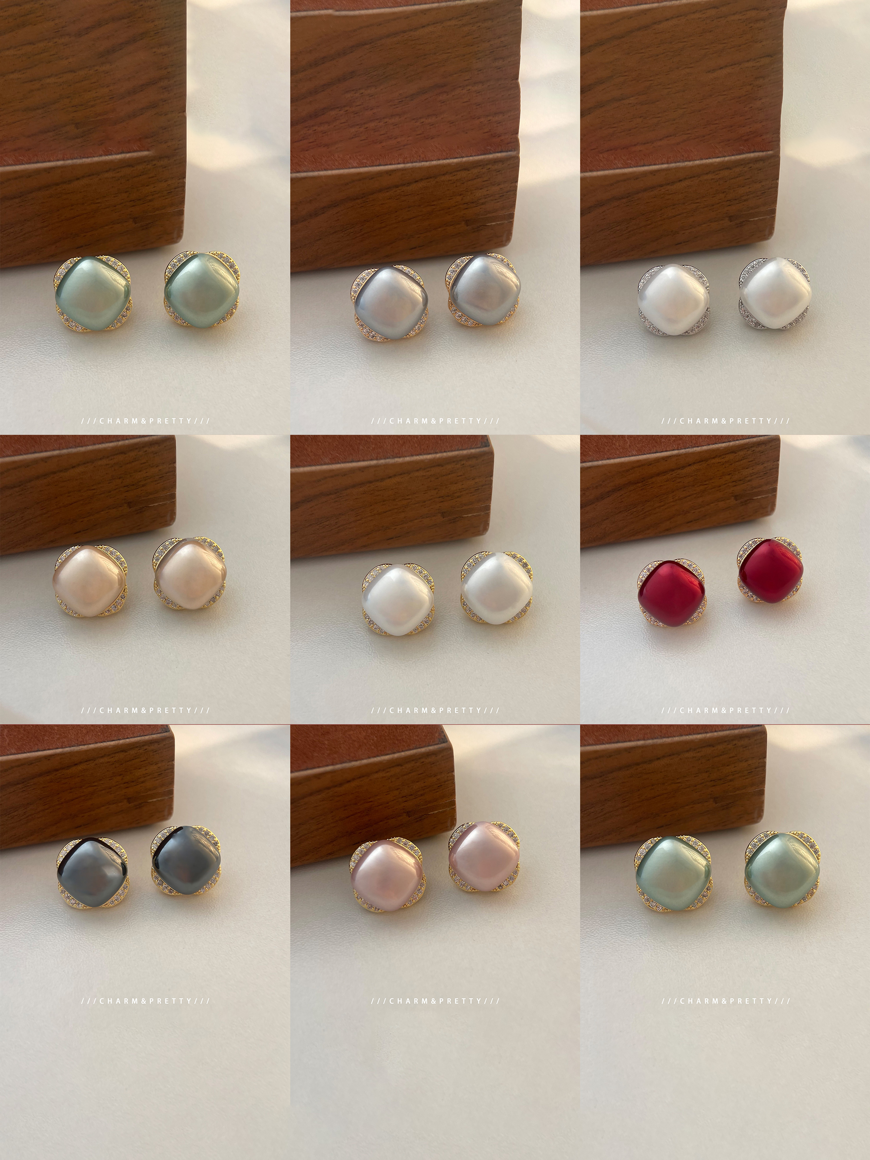 1-Pair Embellished Earrings