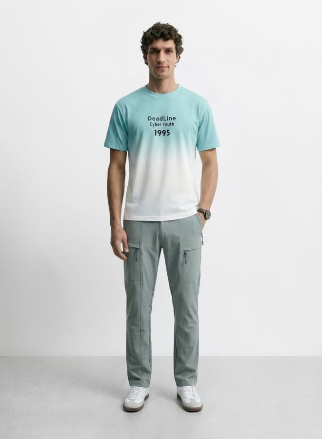 Men Slim Fit Solid Cargo