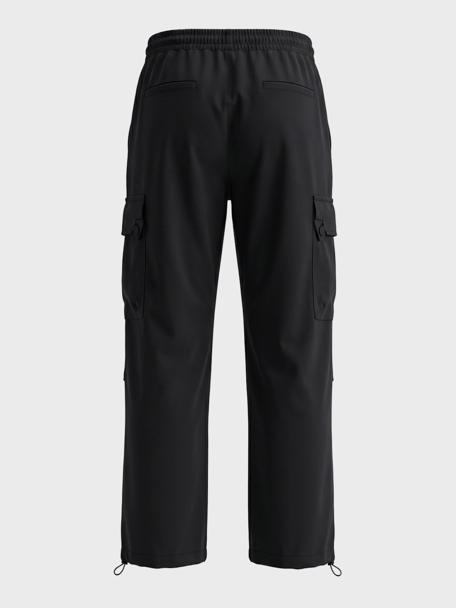 Men Relaxed Fit Solid Cargo Joggers
