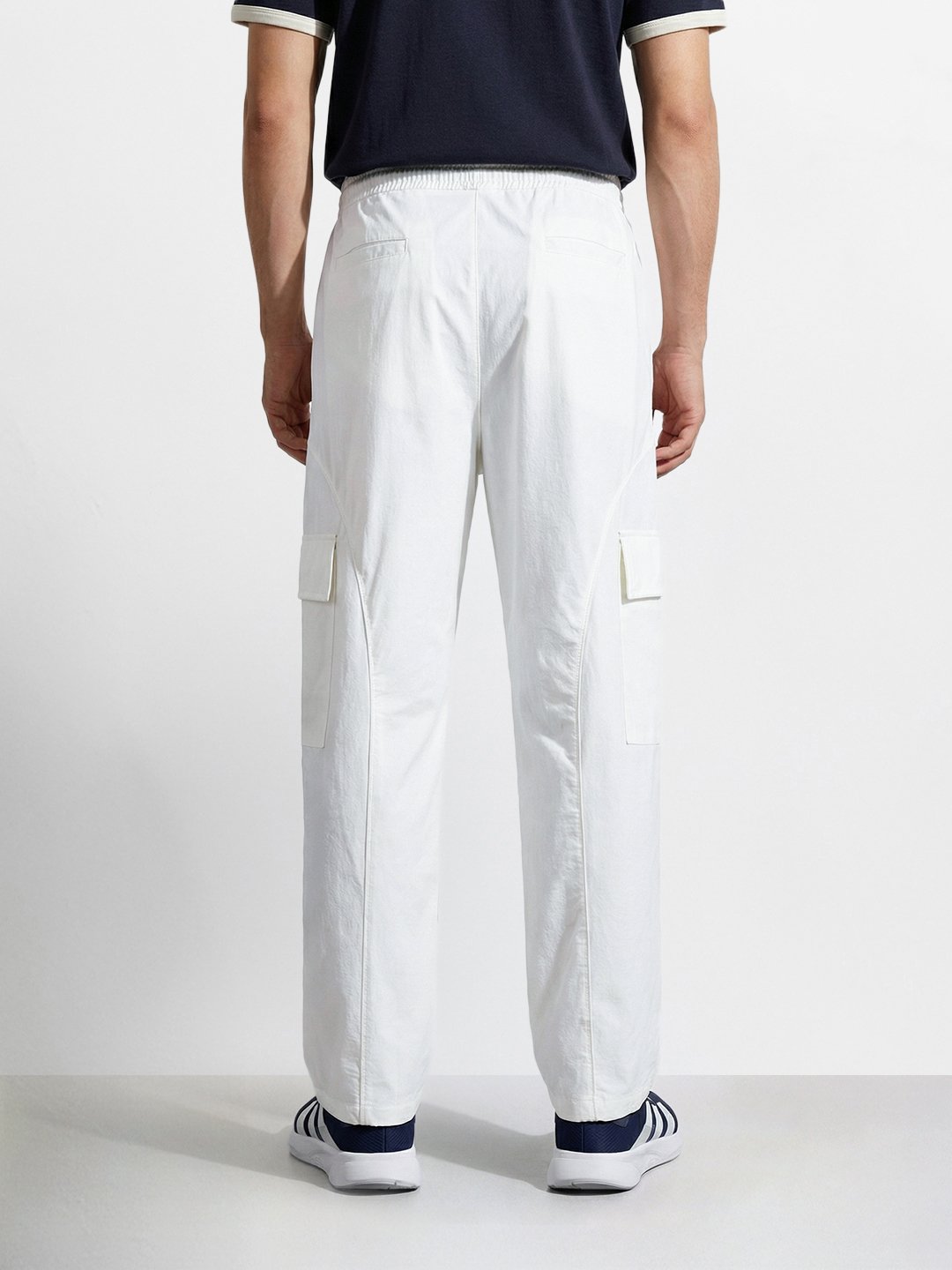 Men Baggy Cargo Fit Solid Cargo