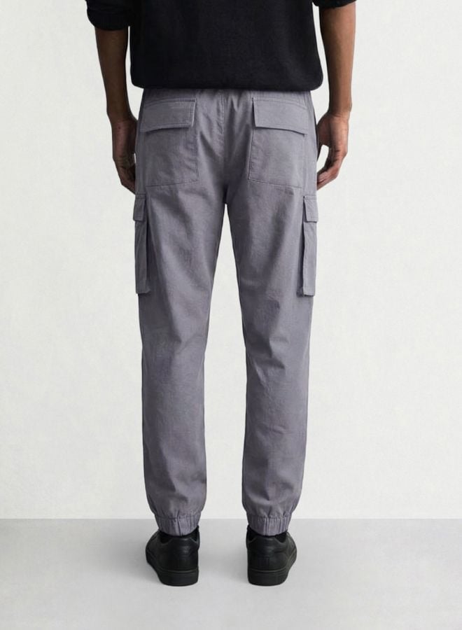 Men Relaxed Cargo Fit Solid Cargo