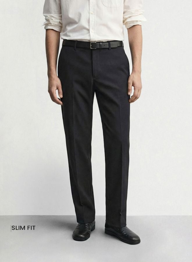 Men Slim Fit Solid Chinos