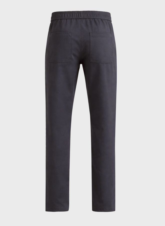 Men Slim Fit Solid Cargo