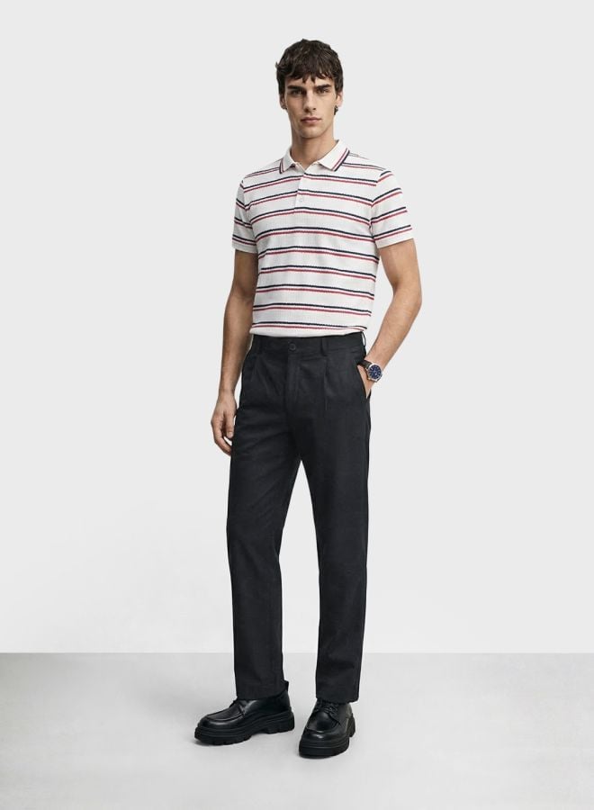Men Relaxed Fit Solid Trousers