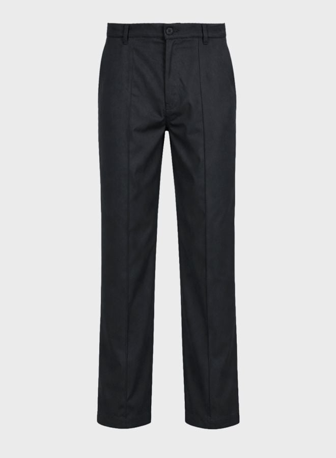 Men Relaxed Fit Solid Trousers